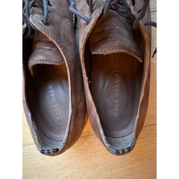 Cole Haan Leather Oxford Plain Toe Shoes Franklin Light Roast Men's Sz 9.5M - Picture 9 of 9